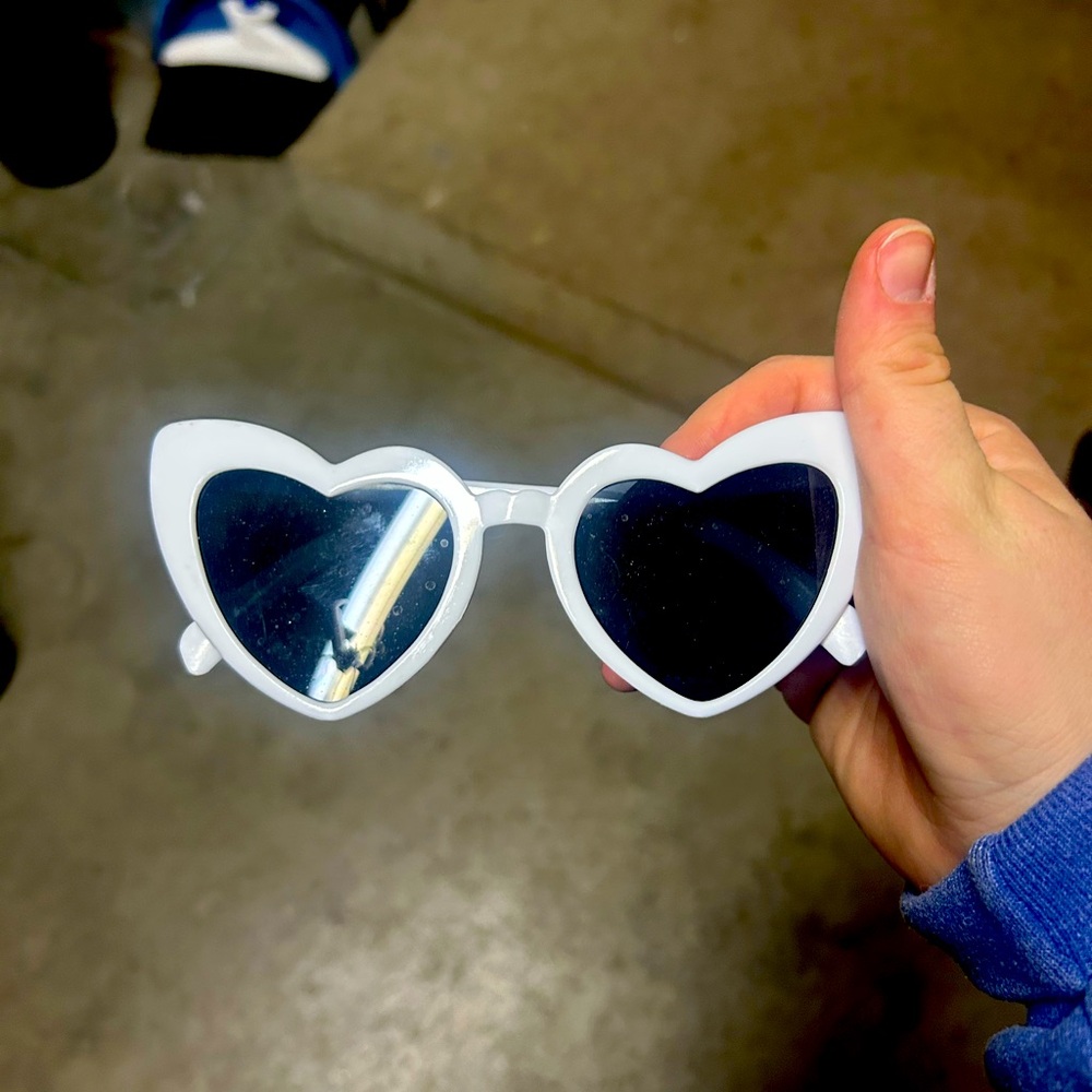 White Heart Sunglasses
